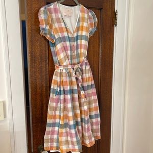 Gal meets glam plaid midi dress